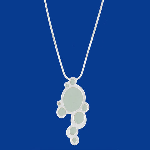 LAVISHY handmade silver plated colorful bubble enamel necklace