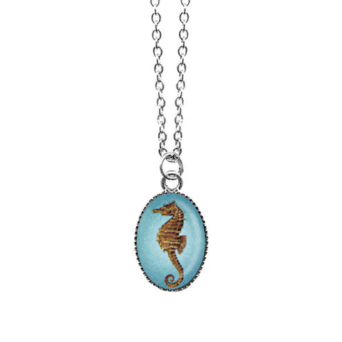 LAVISHY handmade cute & dainty seahorserhodium plated necklace