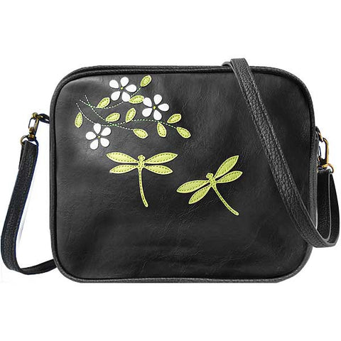 55-1052: Applique bag/toiletry bag-Dragonfly & flower