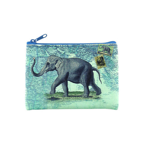 Online shopping for vegan brand LAVISHY's vintage style elephant print vegan coin purse. Great for everyday use, fun gift for animal loving family & friends. Wholesale at www.lavishy.com for gift shops, clothing & fashion accessories boutiques, book stores in Canada, USA & worldwide since 2001.