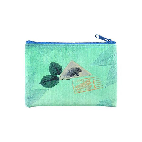 Online shopping for vegan brand LAVISHY's vintage style hedgehog print vegan coin purse. Great for everyday use, fun gift for animal loving family & friends. Wholesale at www.lavishy.com for gift shops, clothing & fashion accessories boutiques, book stores in Canada, USA & worldwide since 2001.