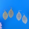 66-010: Silver/gold plated filigree earrings