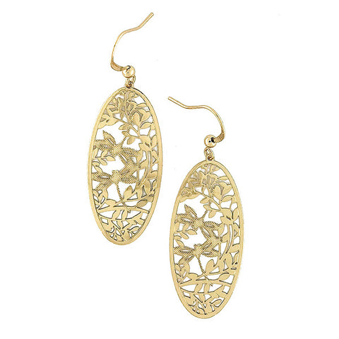 66-040: Silver/gold plated filigree earrings