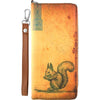 8-162: Squirrel unisex vegan wristlet wallet