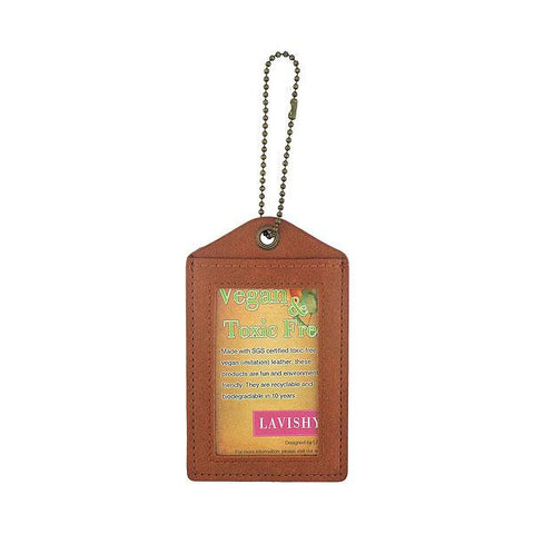Online shopping for LAVISHY vegan brand LAVISHY's cool unisex vegan/faux leather  luggage tag with vintage style beaver print. It's a great gift idea for you or your friends, co-worker & family. Wholesale available at www.lavishy.com