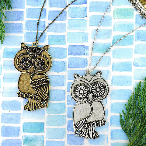 Online shopping for LAVISHY's fun & affordable vintage style reversible Owl pendant long necklace. A great gift for you or your girlfriend, wife, co-worker, friend & family. Wholesale at www.lavishy.com with many unique & fun fashion accessories.