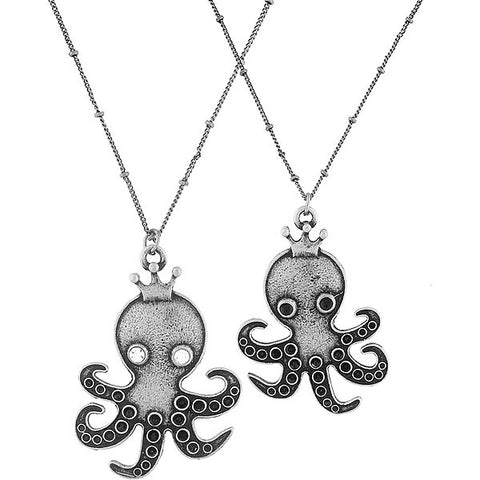 Online shopping for LAVISHY's fun & affordable vintage style reversible vintage look Octopus pendant long necklace. A great gift for you or your girlfriend, wife, co-worker, friend & family. Wholesale at www.lavishy.com with many unique & fun fashion accessories.
