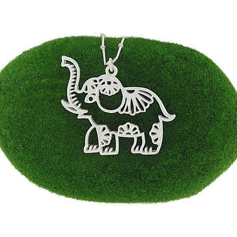 Online shopping for LAVISHY's fun & affordable cutout elephant pendant necklace. A great gift for you or your girlfriend, wife, co-worker, friend & family. Wholesale at www.lavishy.com with many unique & fun fashion accessories.