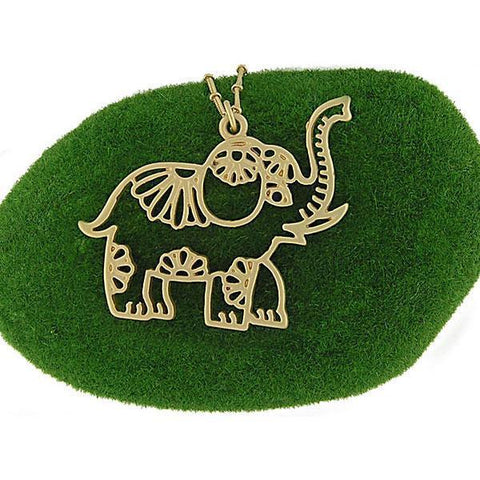 Online shopping for LAVISHY's fun & affordable cutout elephant pendant necklace. A great gift for you or your girlfriend, wife, co-worker, friend & family. Wholesale at www.lavishy.com with many unique & fun fashion accessories.