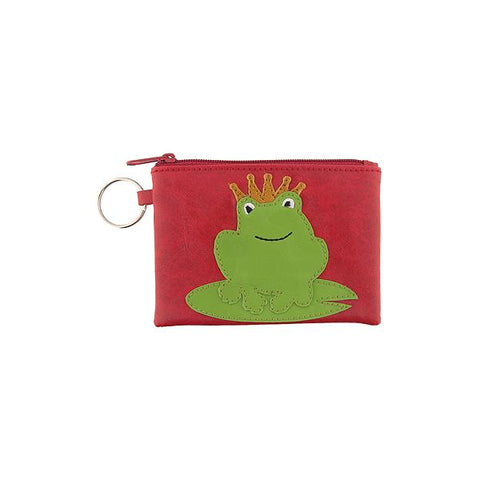 Online shopping for vegan brand LAVISHY's playful applique vegan key ring coin purse with adorable prince charming frog applique. Great for everyday use, fun gift for family & friends. Wholesale at www.lavishy.com for gift shop, clothing & fashion accessories boutique, book store in Canada, USA & worldwide since 2001.