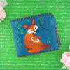 98-104: Fox mama & baby embroidered vegan medium wallet