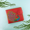 98-111: Peacock embroidered medium wallet