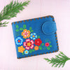 98-116: Flower embroidered medium wallet