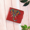 98-117: Indian elephant embroidered medium wallet