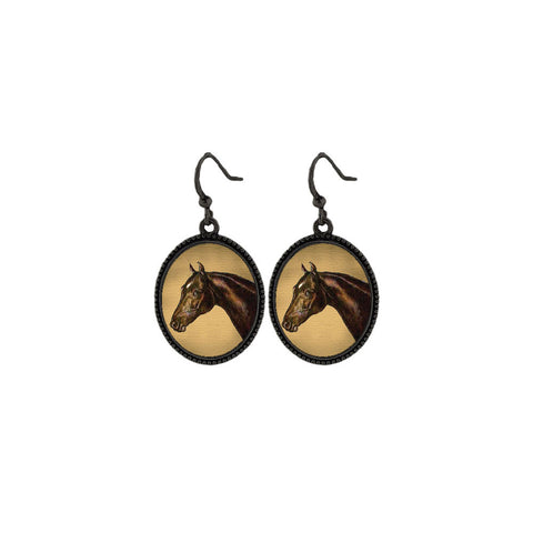 LAVISHY vintage style handmade horse earrings