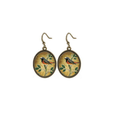 LAVISHY vintage style handmade bird earrings