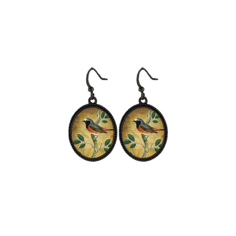LAVISHY vintage style handmade bird earrings