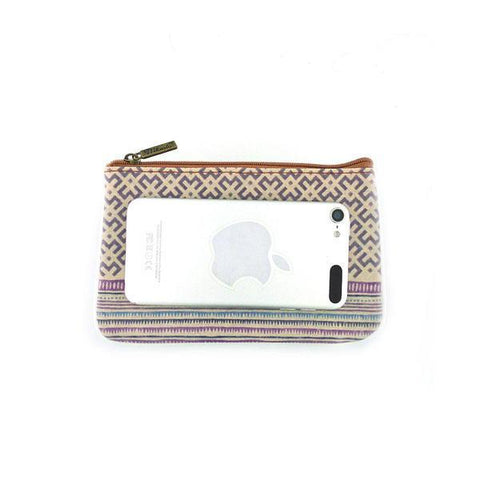 Mlavi Bali pattern print vegan small pouch/coin purse
