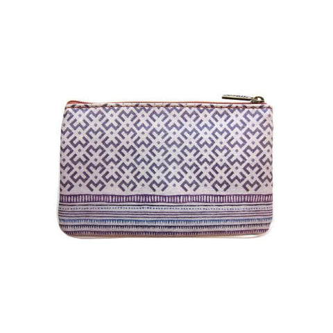 Mlavi Bali pattern print vegan small pouch/coin purse