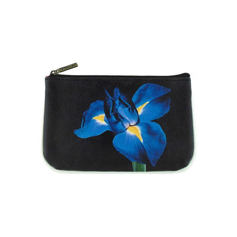 Mlavi Iris flower print small pouch/coin purse made with Eco-friendly & cruelty free vegan materials. Gift & boutique buyer can order wholesale at www.mlavi.com for ethically made & unique fashion accessories including bags, wallets, purses, coin purses, travel accessories & gifts.