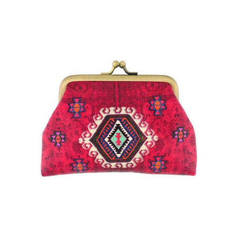 Mlavi's Eco-friendly, cruelty-free vegan/vegan leather Turkish pattern print kiss lock frame coin purse. It's wonderful for everyday use & as a unique gift for yourself or your family & friends. Wholesale is available at www.mlavi.com for gift shops, fashion accessories & clothing boutiques in Canada, USA & worldwide.