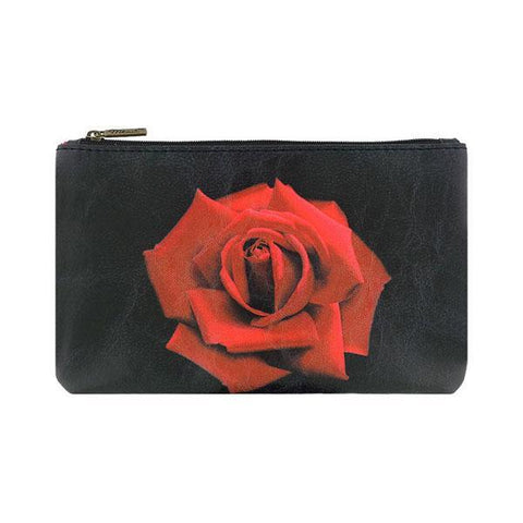 Mlavi rose flower print medium pouch/makeup pouch made with Eco-friendly & cruelty free vegan materials. Gift & boutique buyer can order wholesale at www.mlavi.com for ethically made & unique fashion accessories including bags, wallets, purses, coin purses, travel accessories & gifts.