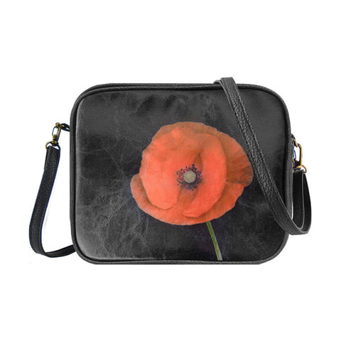 Mlavi Eco-friendly poppy flower vegan crossbody bag/toiletry bag