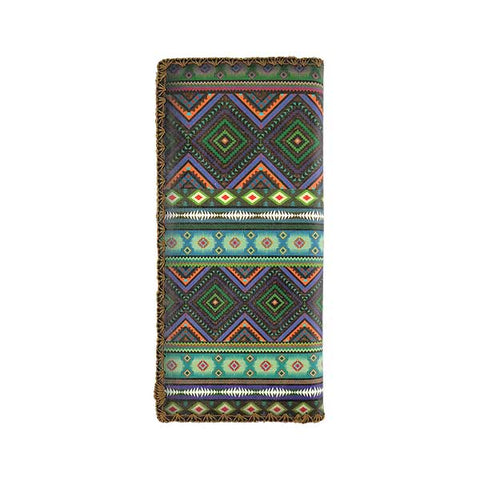 Mlavi Bohemian style Mexican Aztec pattern print vegan flat wallet