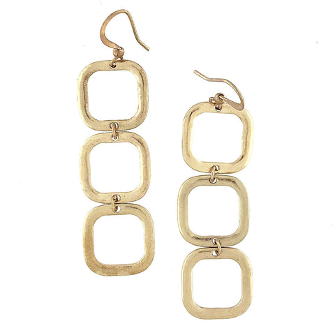 1-002: Silver/gold plated earrings