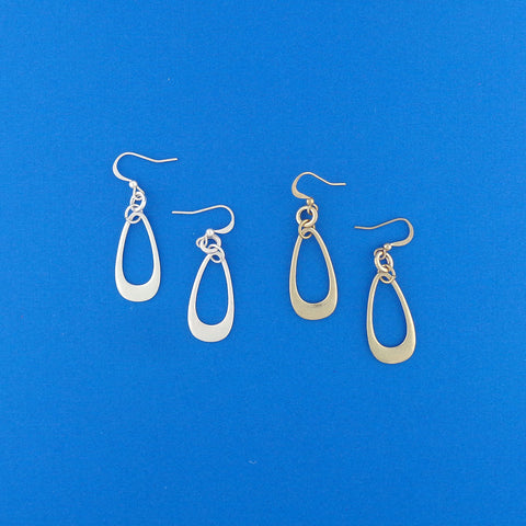 1-013: Silver/gold plated earrings
