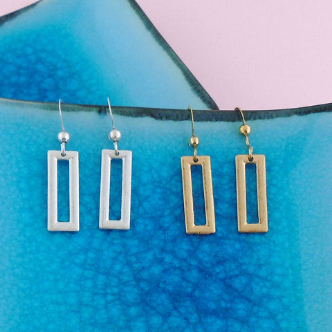 1-076: Silver/gold plated earrings