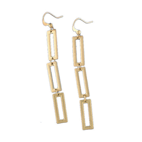 1-143: Silver/gold plated shoulder duster earrings