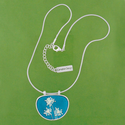 101-021: Enamel Peacock Reversible Necklace