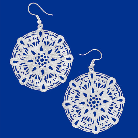 274-103: First nation pattern filigree earrings