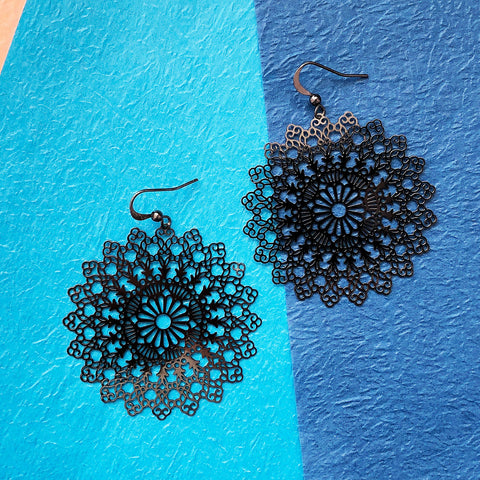 LAVISHY beautiful & affordable light weight intricate filigree earrings