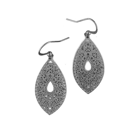 LAVISHY light weight intricate lacy filigree earrings