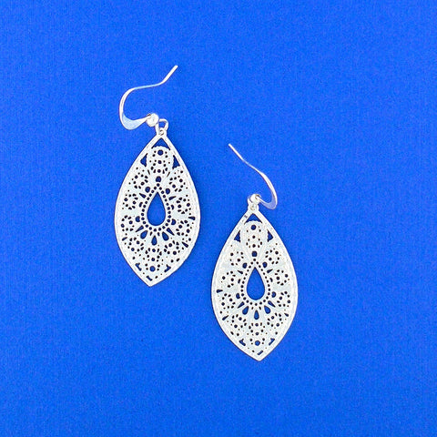 LAVISHY light weight intricate lacy filigree earrings