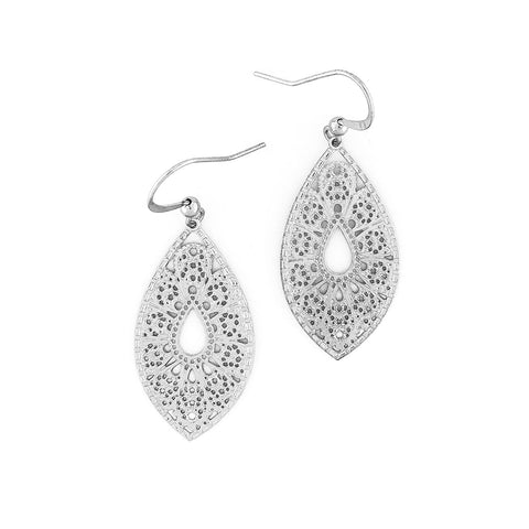 LAVISHY light weight intricate lacy filigree earrings