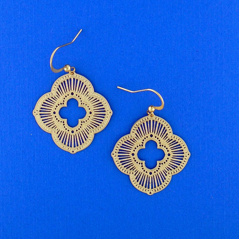 LAVISHY light weight intricate lacy filigree earrings