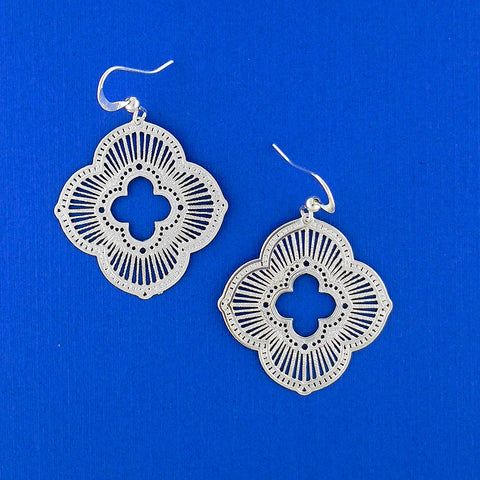 LAVISHY light weight intricate lacy filigree earrings
