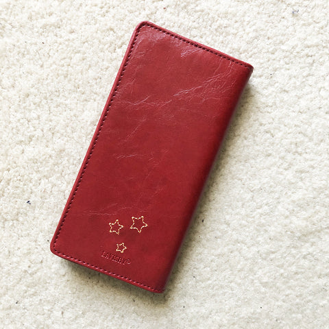 55-237: Owl & moon applique large wallet