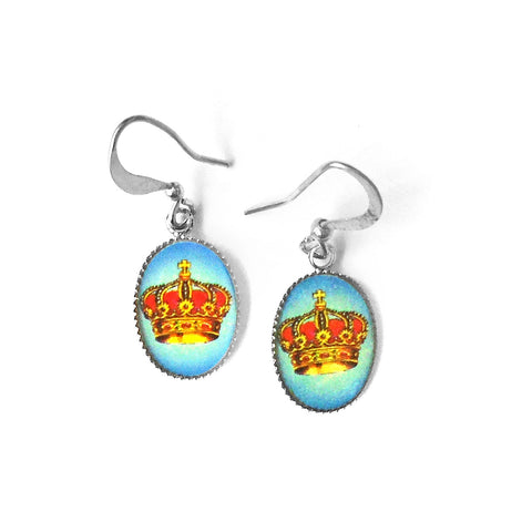 LAVISHY design & wholesale handmade rhodium plated dainty earrings with playful pop art print to gift shops, clothing & fashion accessories boutiques, book stores in Canada, USA & worldwide since 2001.