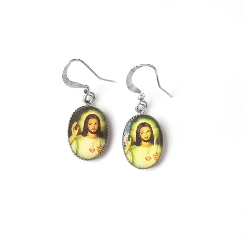 31-019: Dainty earrings-Jesus