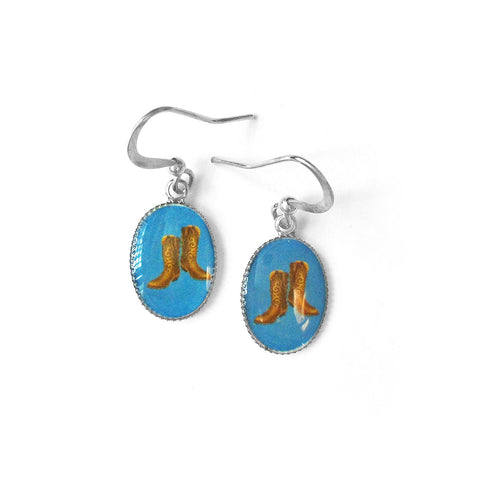 31-031: Dainty earrings-cowgirl boots