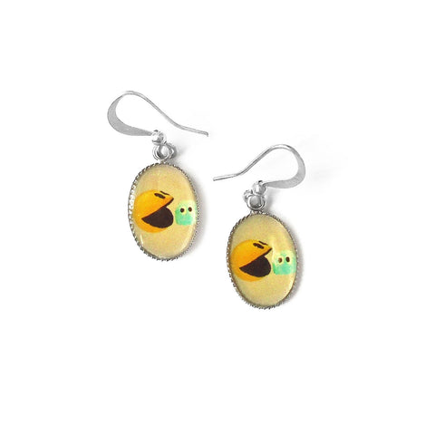 31-145: Dainty earrings-Pacman ghosts