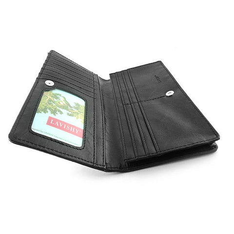 LAVISHY Eco-friendly cruelty free ladybug applique vegan large wallet