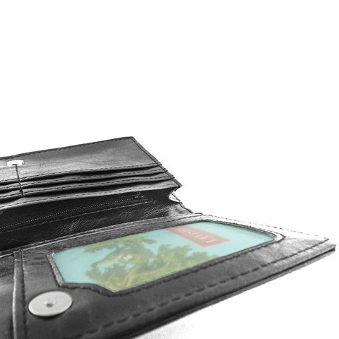 LAVISHY Eco-friendly cruelty free ladybug applique vegan large wallet