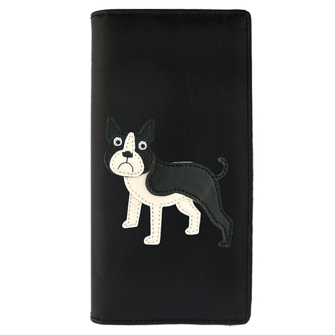 LAVISHY dog applique vegan large wallet