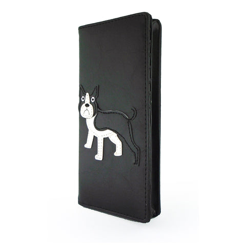 LAVISHY dog applique vegan large wallet