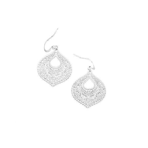 66-043: Silver/gold plated filigree earrings